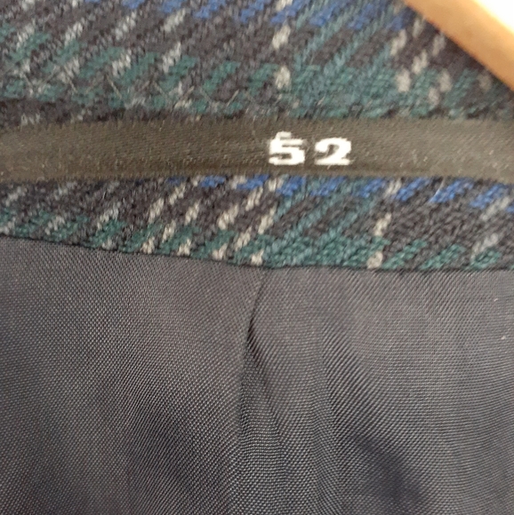Canda Vintage Men's Double Breasted Wool Sport Coat Multicolour Plaid Size 44 - Picture 5 of 9